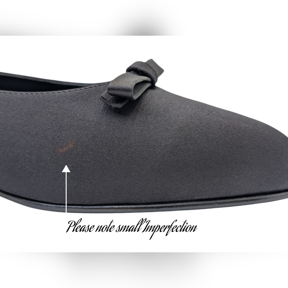 Ann Taylor NiNa Satin Ballet Flats with Bows/Leather Soles Women Size 8 M - Picture 12 of 17